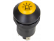 Pulsante con simbolo lampada rotante