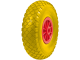 Ruota piena in poliuretano gialla