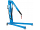 Hydraulic crane with folding trolley