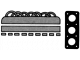 SET OF TOP-END GASKETS WITH CYLINDER HEAD GASKET FOR ONE SINGLE CYLINDER