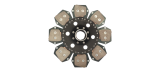 Rigid central clutch disc 8 vanes