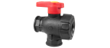 3-way ball valve with continuous flow
