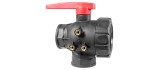 3-way ball valve with continuous flow