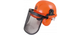 Helmset für Waldarbeiter komplett mit Gehörschutz und Gittergesichtsschutz