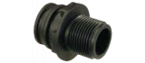 Male threaded fitting with male connection