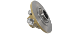 Hub with flange for 2-disc clutches