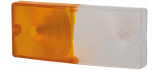 Leuchtenglas rechts und links (Weiß - Orange)