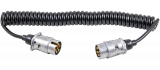 SPIRAL CABLES WITH 7 POLE PLUGS FOR CONNECTION WITH AGRICULTURAL TRUCKS
