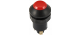 Button with neutral red symbol