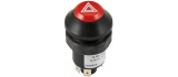 Button red with  hazard lights symbol
