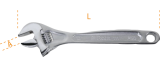 Adjustable short chrome spanner with enlarged opening